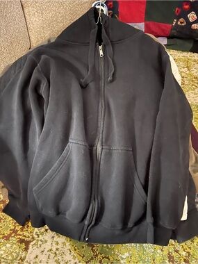 Classic Black Zip-Up Hoodie